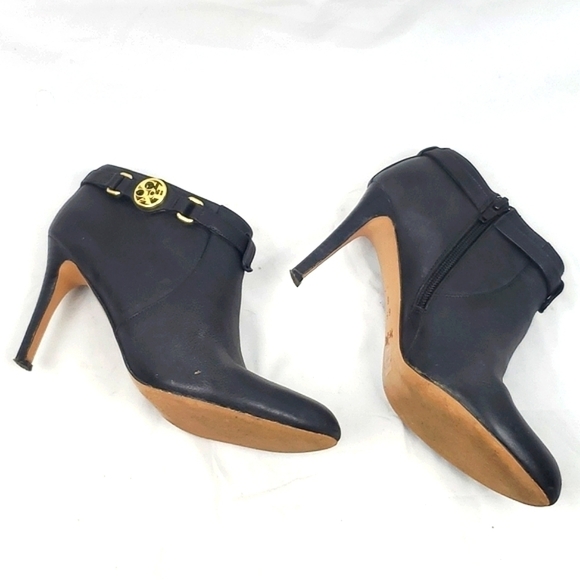 Coach Salene Cow Safari Heeled Bootie‎ In Black - Picture 1 of 11